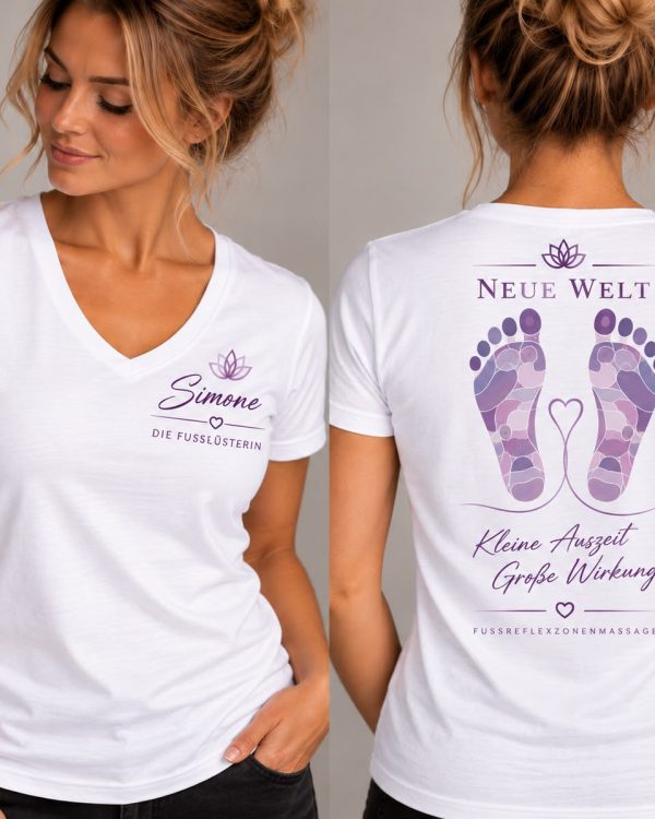 Neue Welt T-Shirt „Kleine Auszeit“ – vorne und Rücken