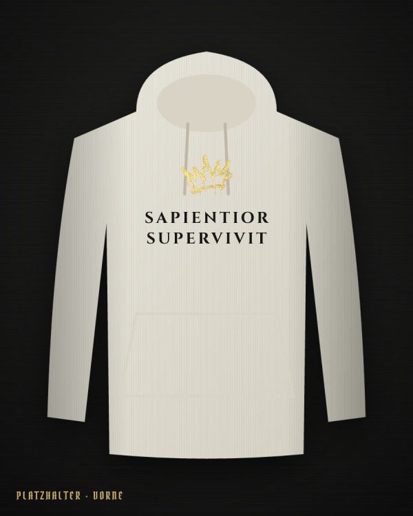 Sapientior Hoodie – off-white, vorne